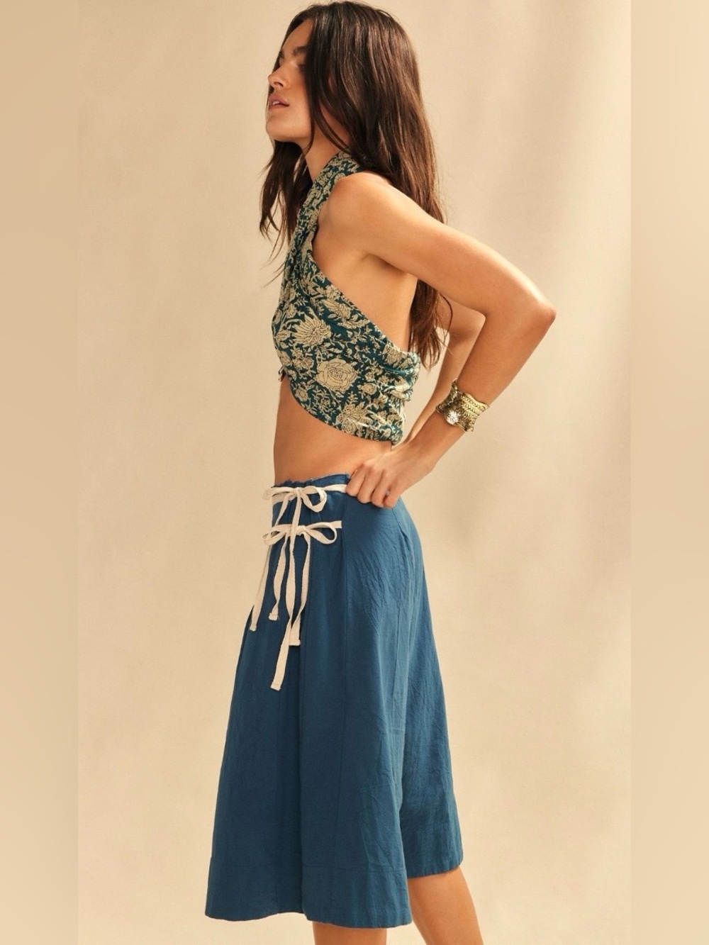NWT FREE PEOPLE KEEP IT UP SHORTS SAILOR BLUE XS